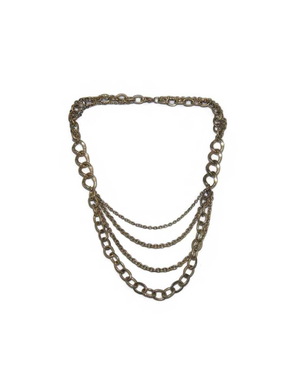 Vintage Gold Tone 16 Inch Multi Strand Chain with Lobster Claw Clasp.